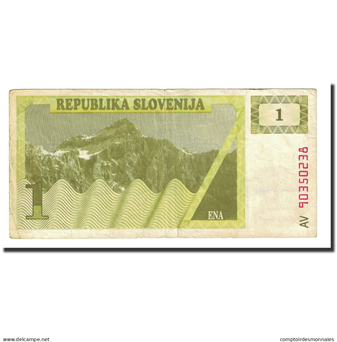 Billet, Slovénie, 1 (Tolar), 1990, KM:1a, TB - Eslovenia