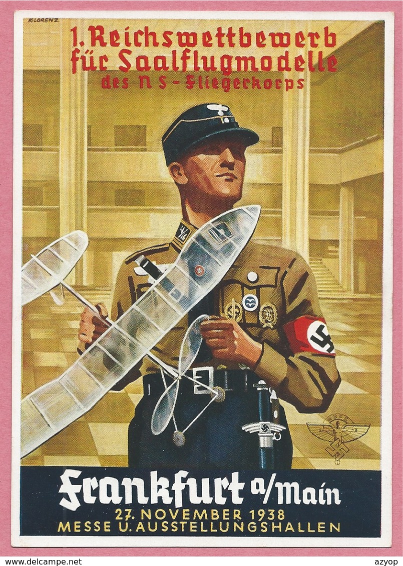 Propaganda - 1. Reichswettbewerb Für Saalflugmodelle Des Ns-Fliegerkorps - FRANKFURT A/Main - Messe - Ausstellung 1938 - Guerre 1939-45