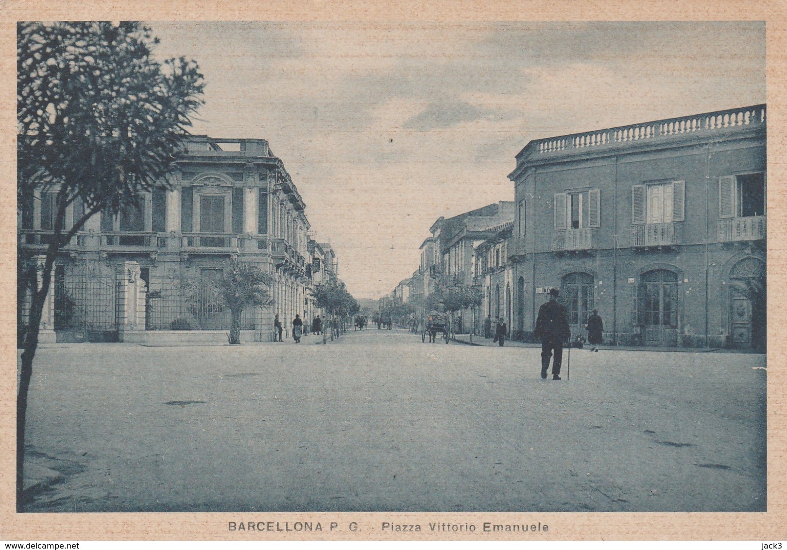 Cartolina - Barcellona - Piazza Vittorio Emanuele - Messina