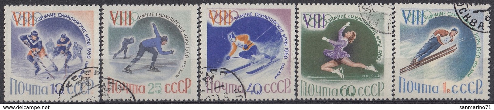 USSR 2317-2321,used,falc Hinged - Hiver 1960: Squaw Valley