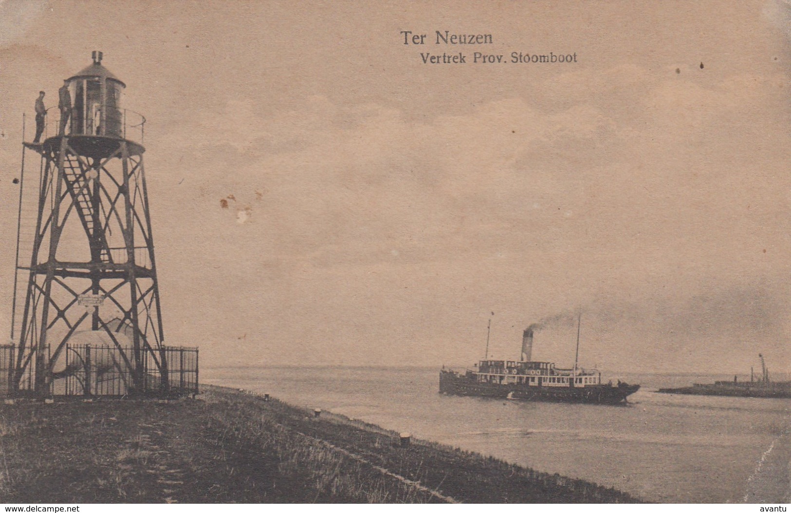 TERNEUZEN / VERTREK VAN DE STOOMBOOT / VUURTOREN - Terneuzen