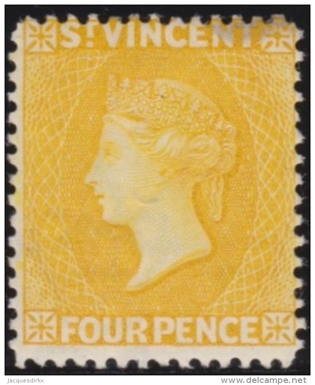 St  Vincent     .       SG    .       56       ,       Mint-hinged   .  /   .   Ongebruikt Met Plakker - St.Vincent (...-1979)