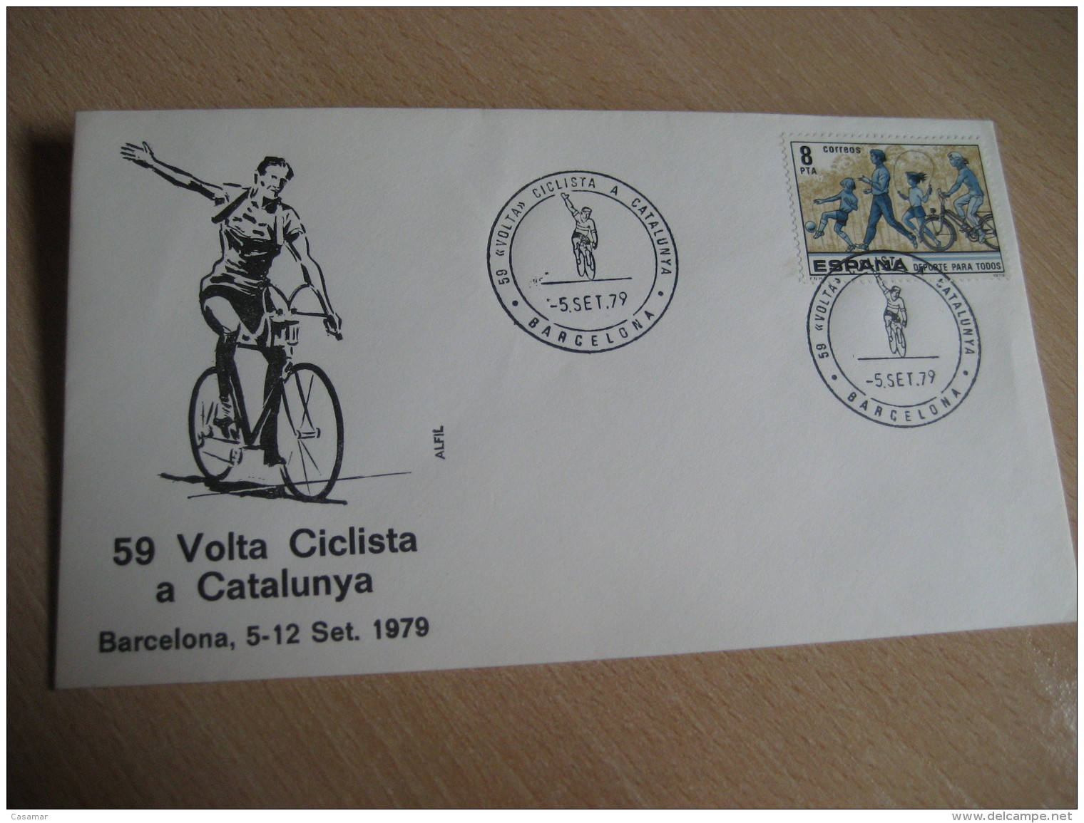 VOLTA Ciclista A Catalunya Cycling Bicycle BARCELONA 1979 Cancel Cover SPAIN - Cycling