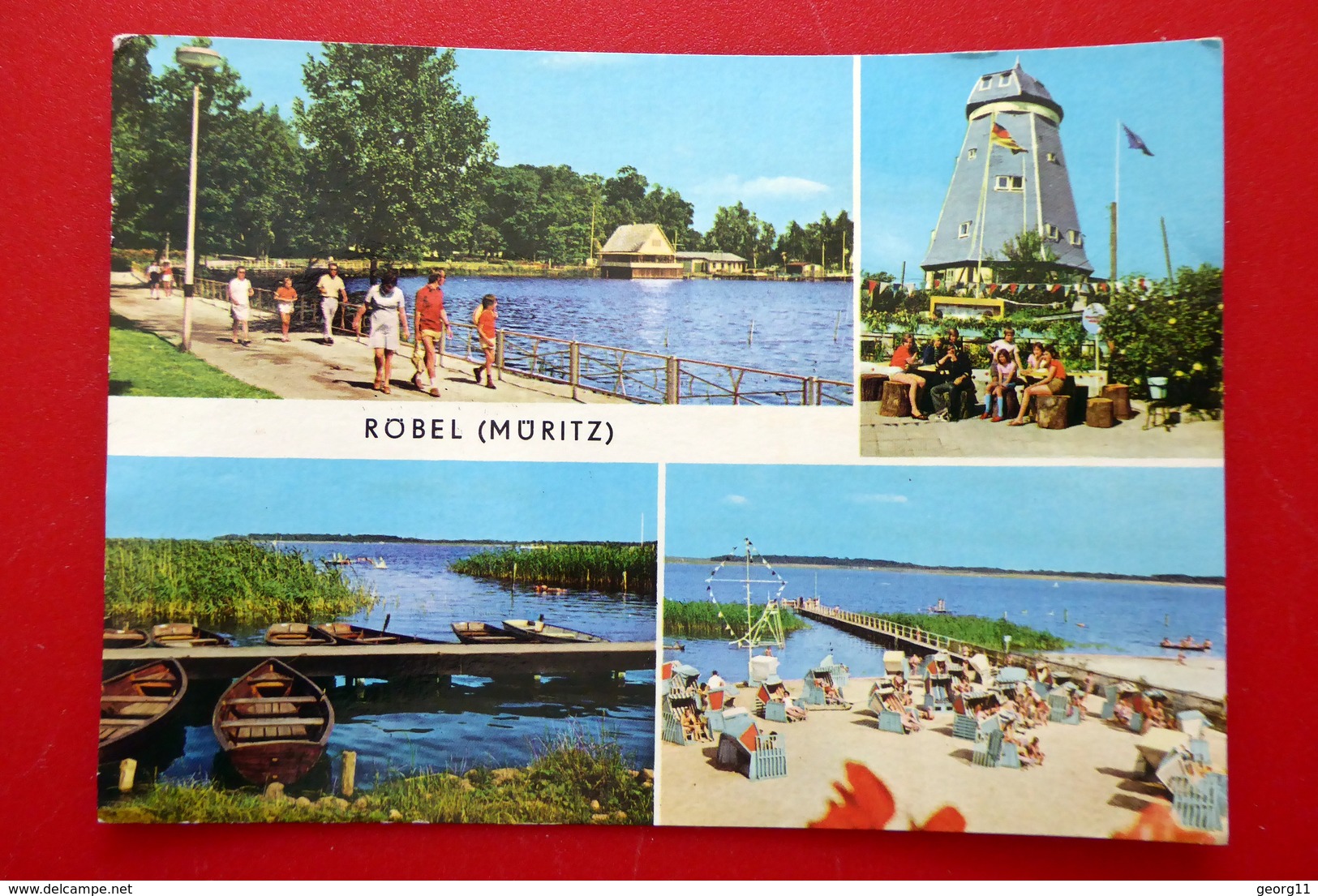 Röbel - Müritz - Seglerhafen - Jugendherberge - Mecklenburgische Seenplatte - AK DDR 1979 - Röbel