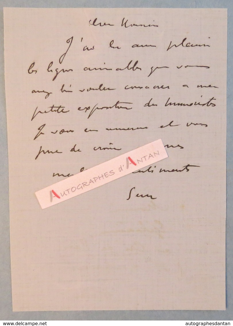 L.A.S 1914 Georges Goursat Dit SEM IIlustrateur Caricaturiste écrivain à M EPHRAIM Au Cri De Paris Lettre Autographe Ww1 - Autres & Non Classés