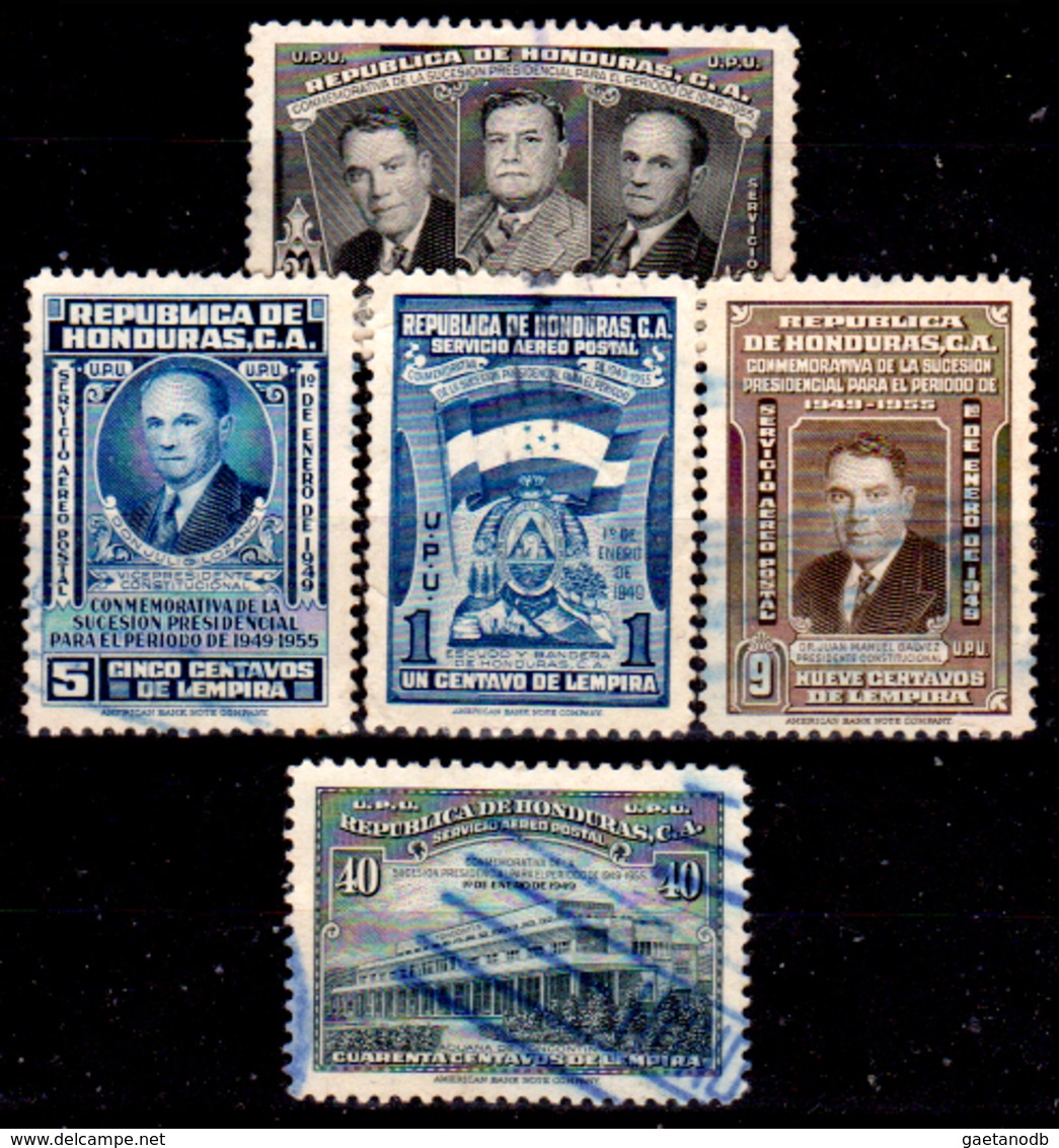 Honduras-0059 - Posta Aerea 1949: Valori Della Serie Y&T N 160-170 (o) Used - - Honduras