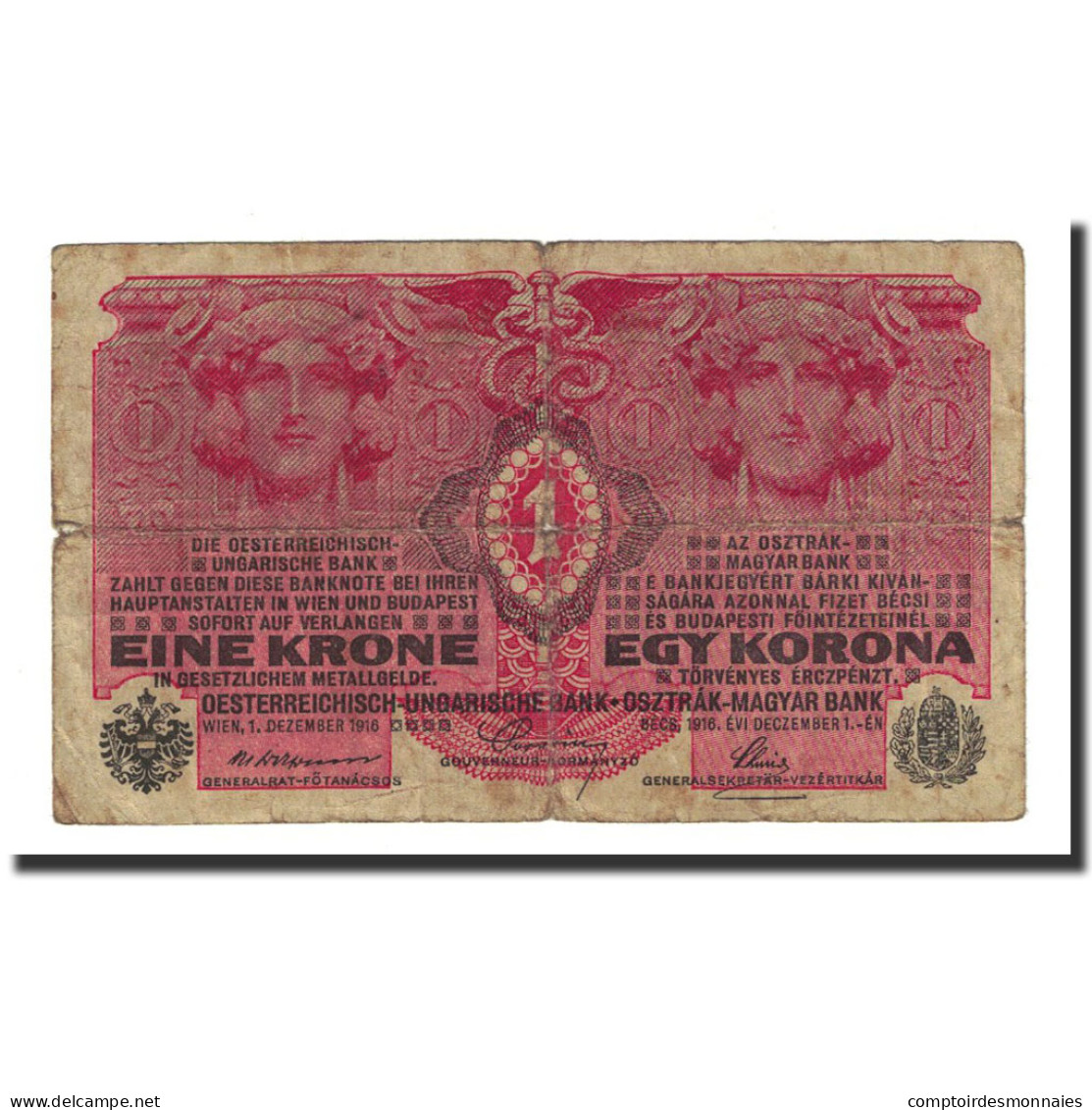 Billet, Autriche, 1 Krone, Undated (1919), KM:49, B+ - Autriche