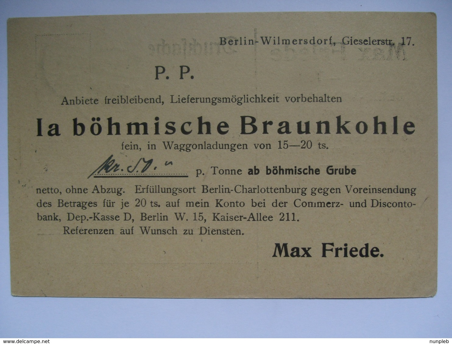 GERMANY - November 1920 Postcard  - Berlin To Halsingborg Sweden - Max Friede - Covers & Documents