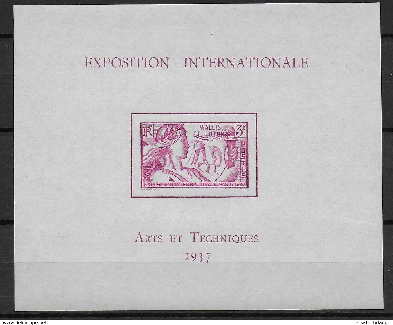 EXPO 1937 - WALLIS - BLOC YT N° 1 ** - SANS CHARNIERE - COTE 2015 = 39 EUR - 1937 Exposition Internationale De Paris