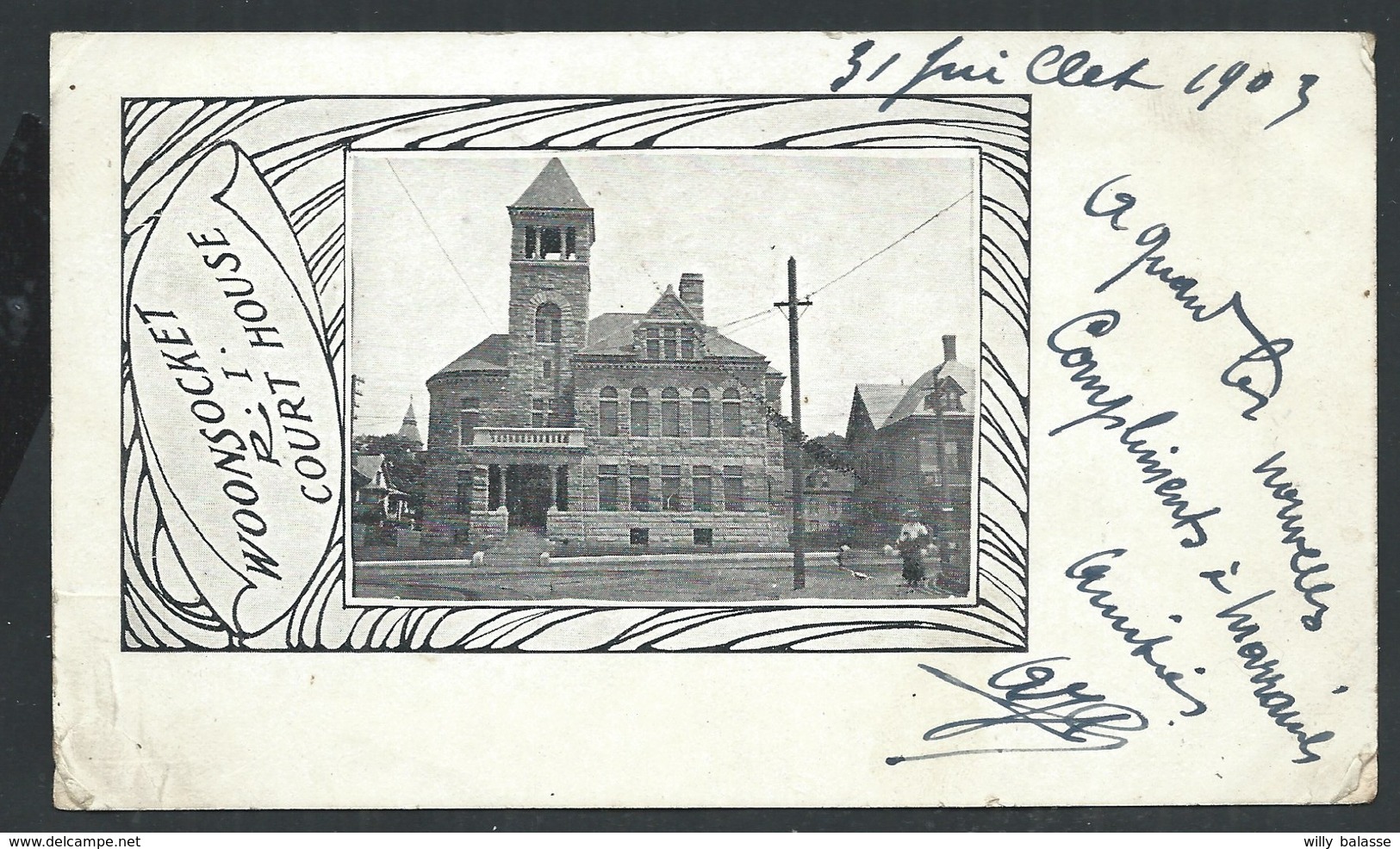 +++ CPA - Amérique - Etats Unis - WOONSOCKET Court House   // - Woonsocket