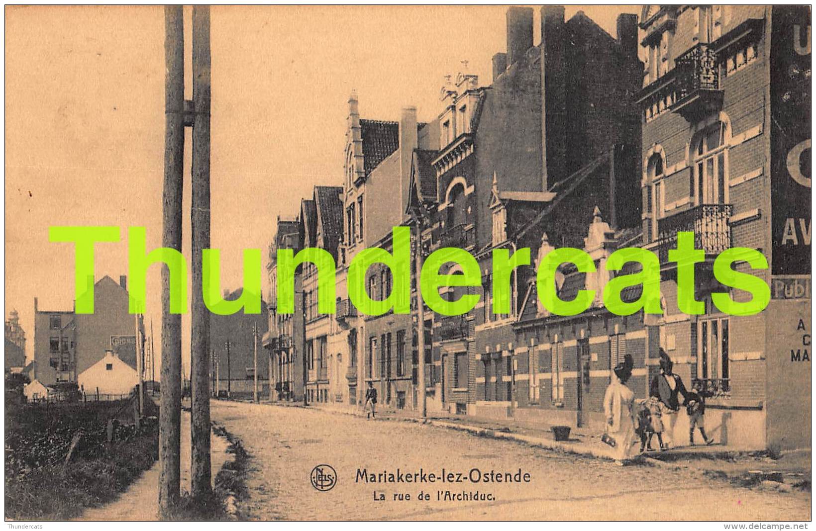 CPA OOSTENDE OSTENDE  MARIAKERKE LEZ OSTENDE  RUE DE L'ARCHIDUC AARTSHERTOGSTRAAT - Oostende