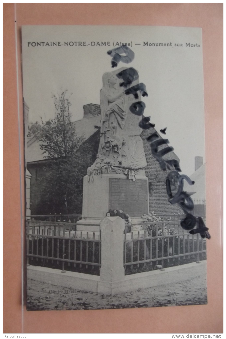 C P Fontaine Notre Dame  Monument Aux Morts - Monumenti Ai Caduti