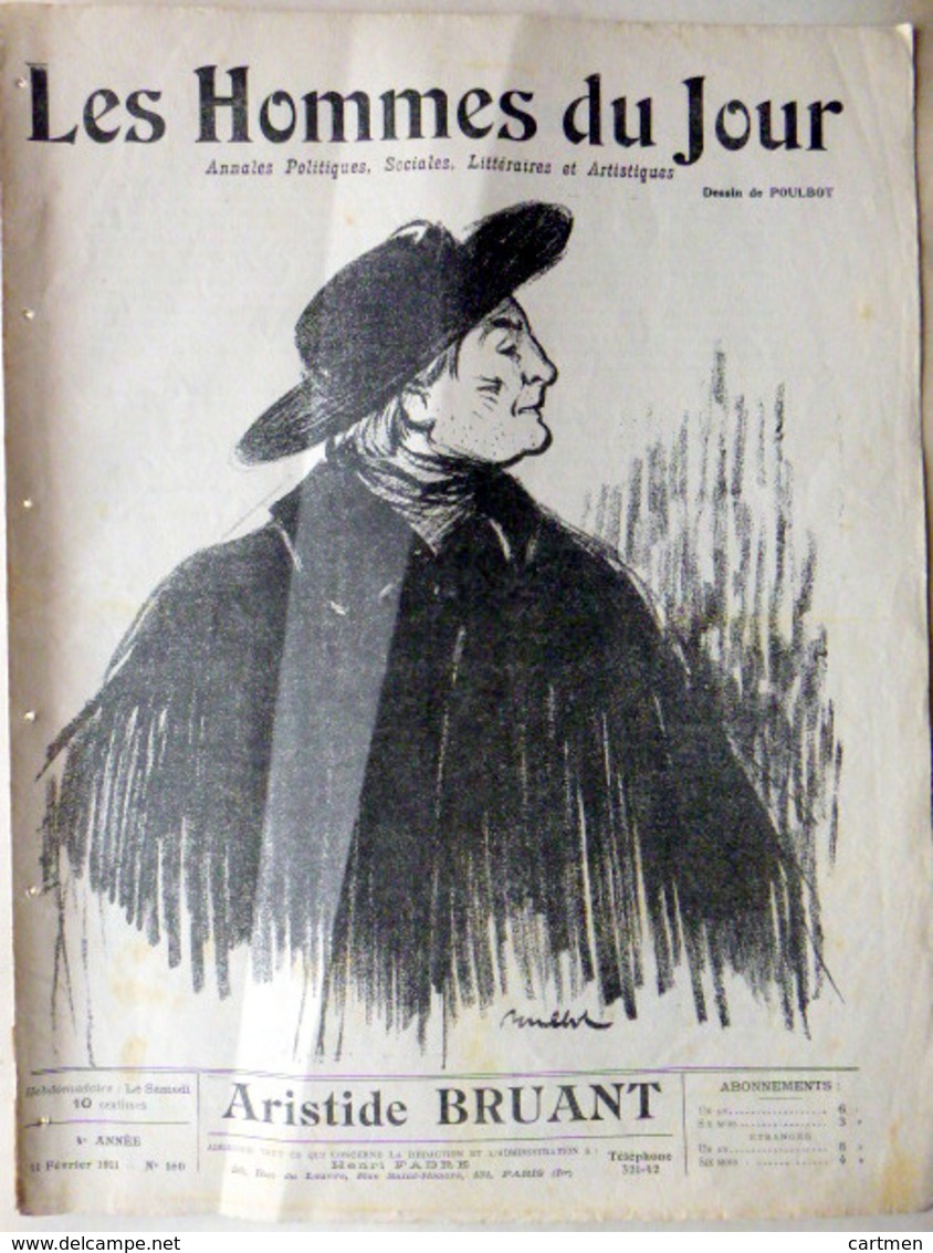 CARICATURES PORTRAITS POLITIQUE LITTERATURE SPECTACLE ARISTIDE BRUANT   1911 - Autres & Non Classés