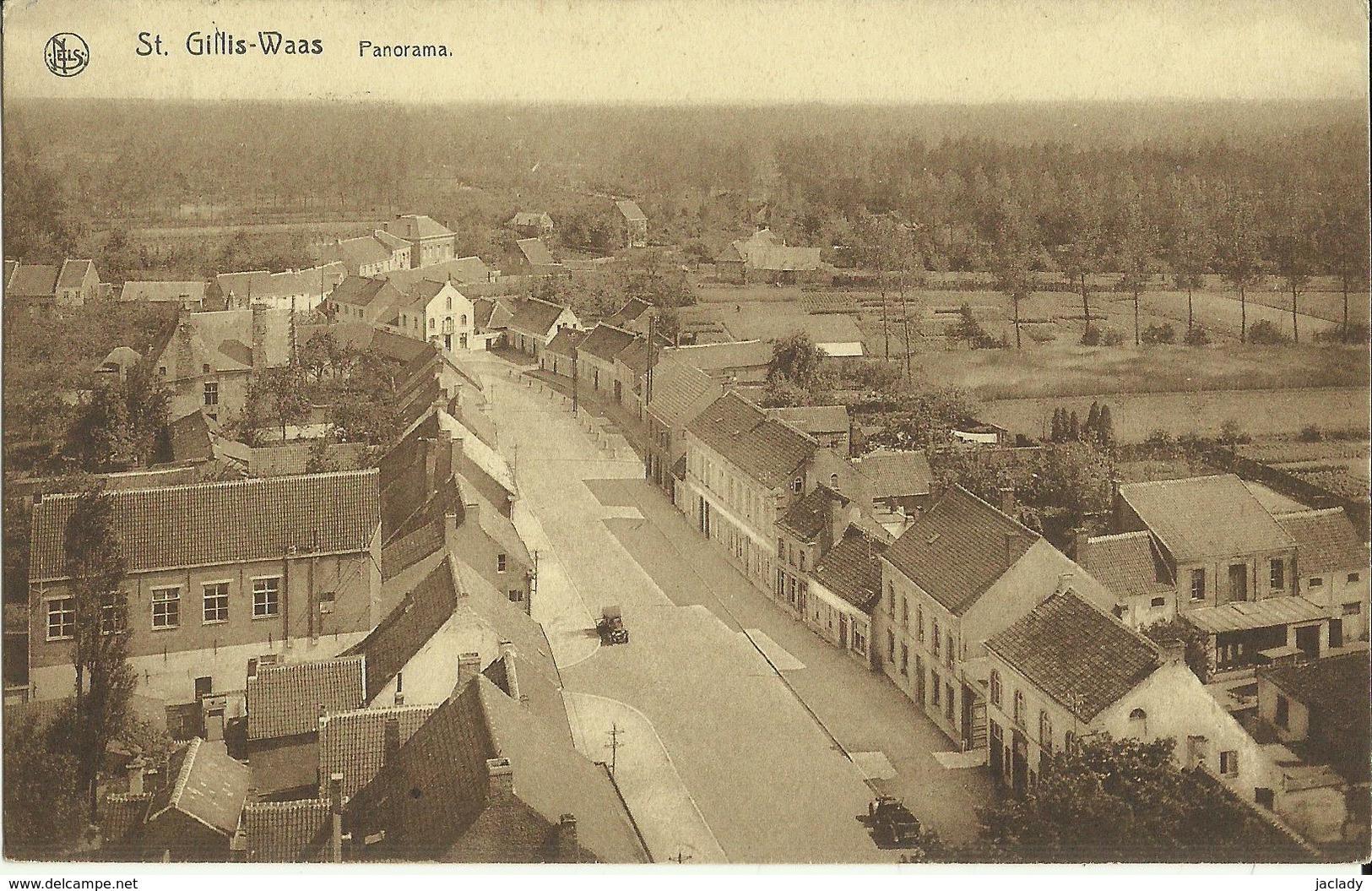 St. Gillis - Waas -- Panorama.       (2 Scans) - Sint-Gillis-Waas