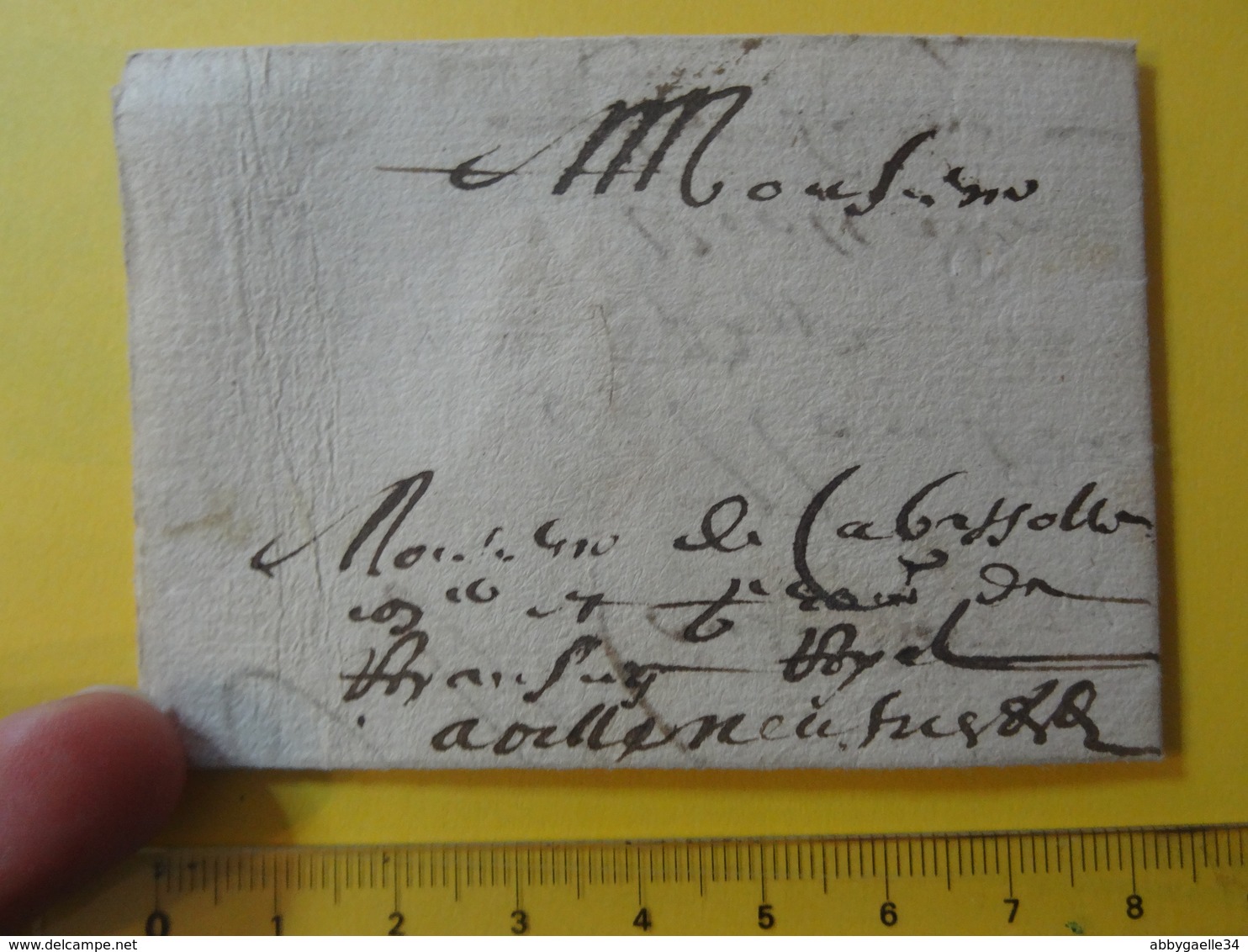 5 NISMES (Gard) Lettre De 1647 Cote 190€ Nîmes Filigrane - ....-1700: Précurseurs