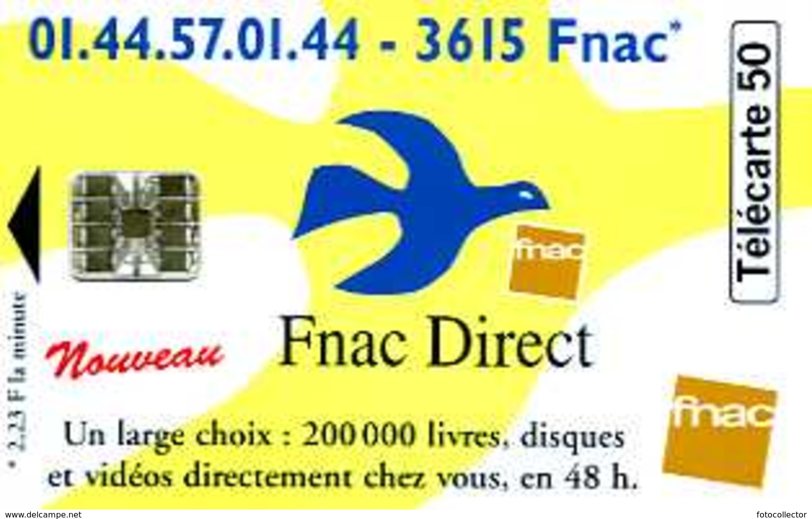 Télécarte 50 : Fnac Direct - Publicité