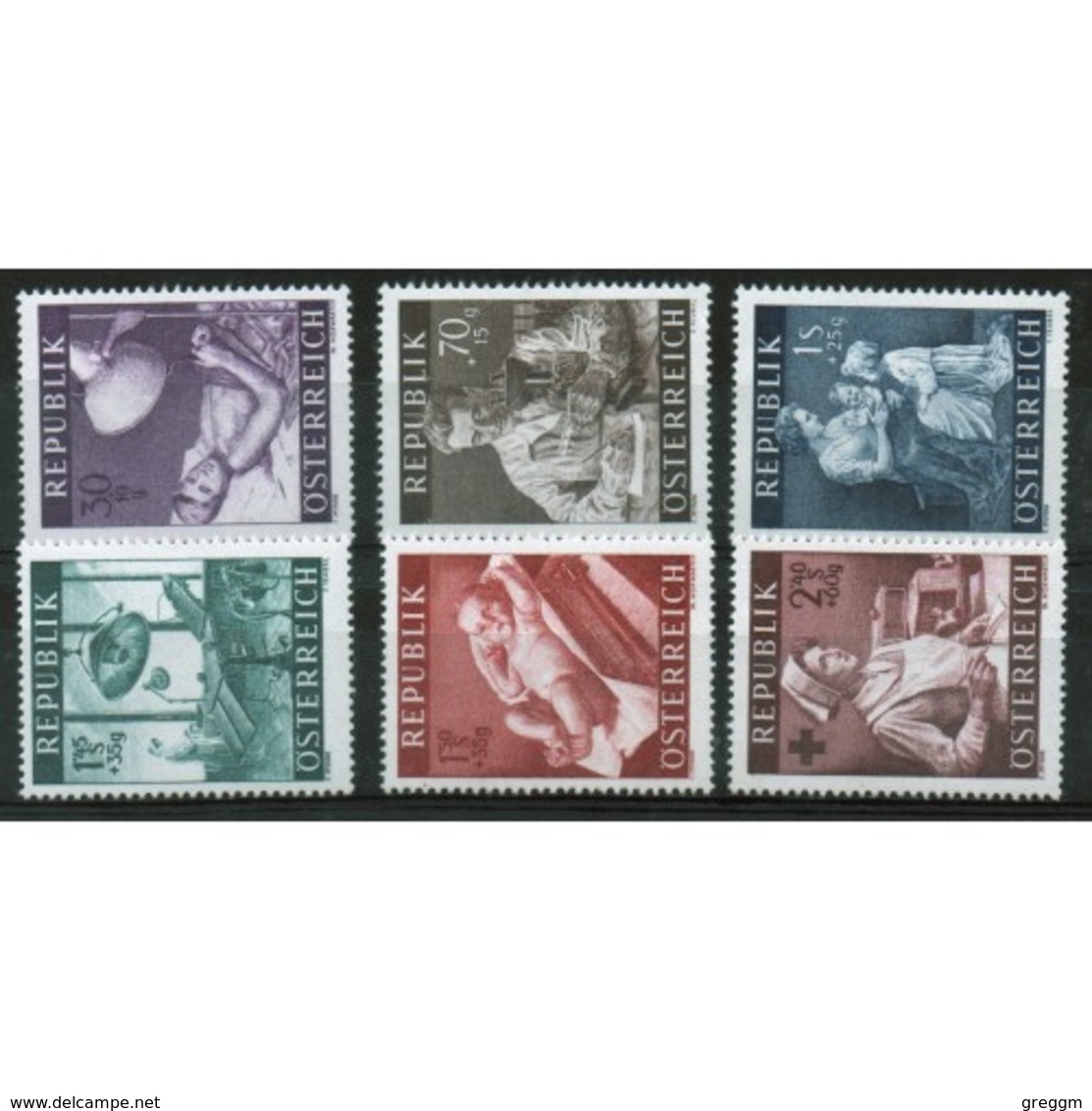 Austria Health Service Fund From 1954.  This Set Of Stamps Is In Mounted Mint Condition. - Unused Stamps