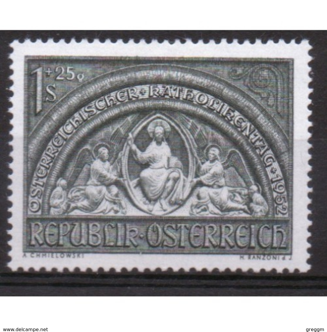 Austria 1952 Stamp Issued To Celebrate Austrian Catholics Day.   This Stamp Is In Mounted Mint Condition. - Unused Stamps