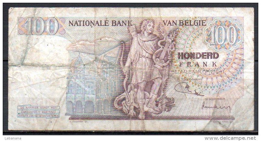 579-Belgique Billet De 100 Francs 1971 1531F4351 - 100 Francs