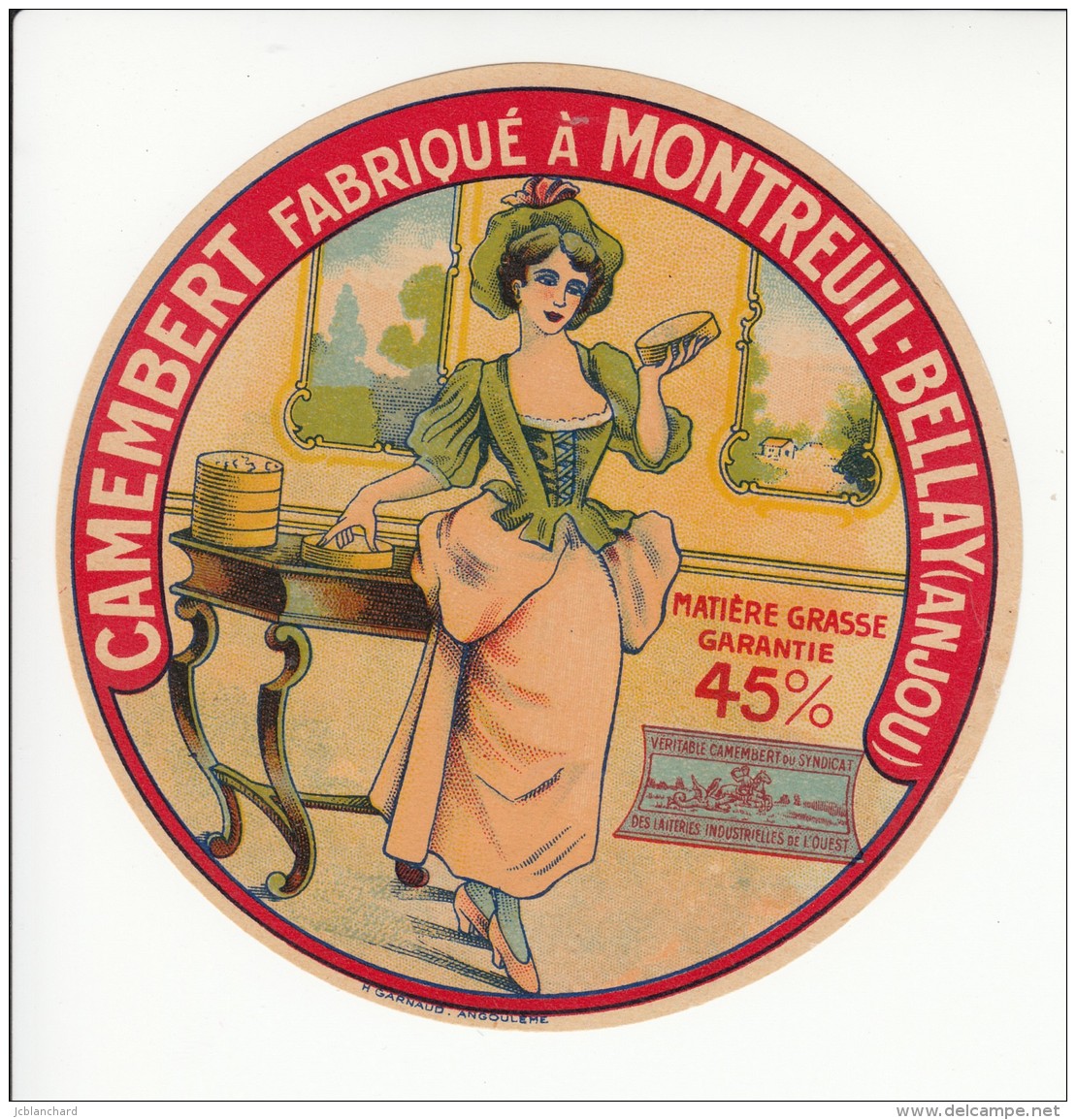 Etiquette De Fromage Camembert - Montreuil Bellay - Anjou. - Fromage