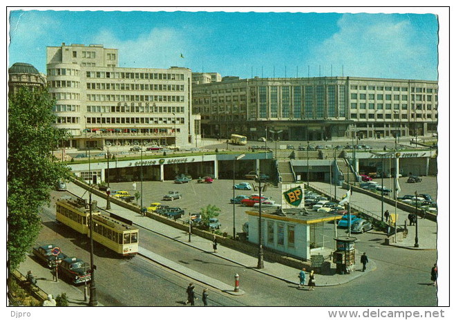 Bruxelles  Carrefour  De  L'europe Avec Sabena Et Gare Centrale  Tram - Autres & Non Classés