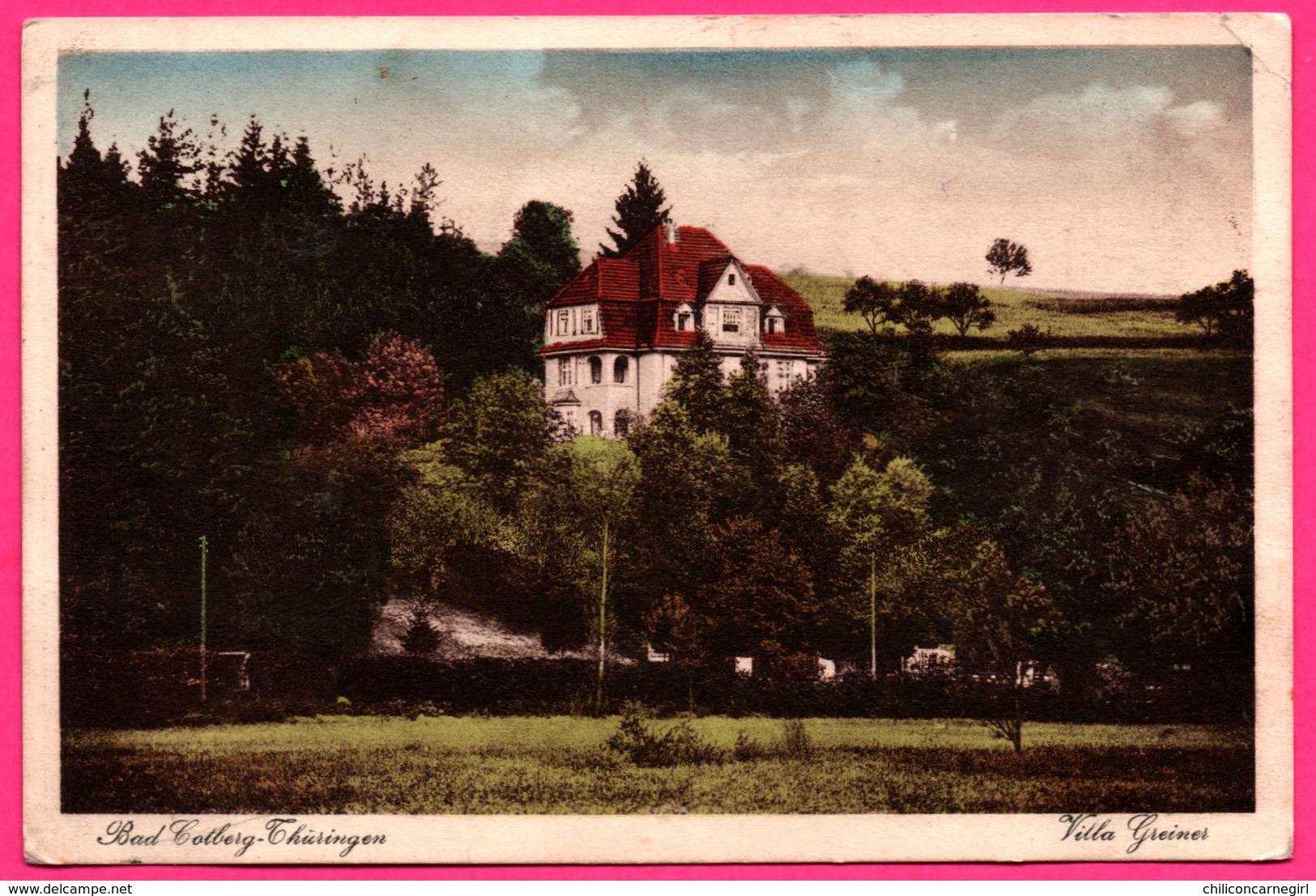 Bad Colberg - Thüringen - Villa Greiner - Oblit. BAD COLBERG UBER Kr. HILDBURGHAUSSEN - 1935 - ADOLF GÜNTHER - Bad Colberg-Heldberg