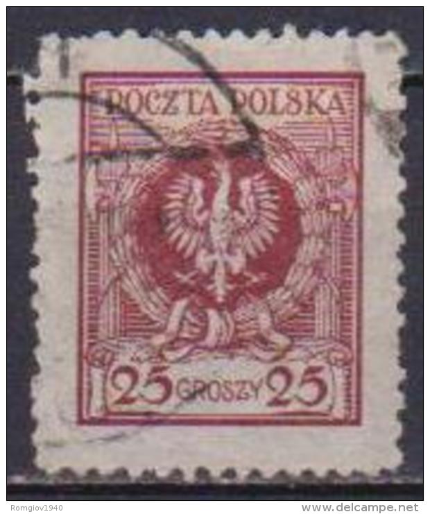 POLONIA  1925 FRANCOBOLLI CON NUOVO VALORE YVERT. 294 USATO VF - Usati