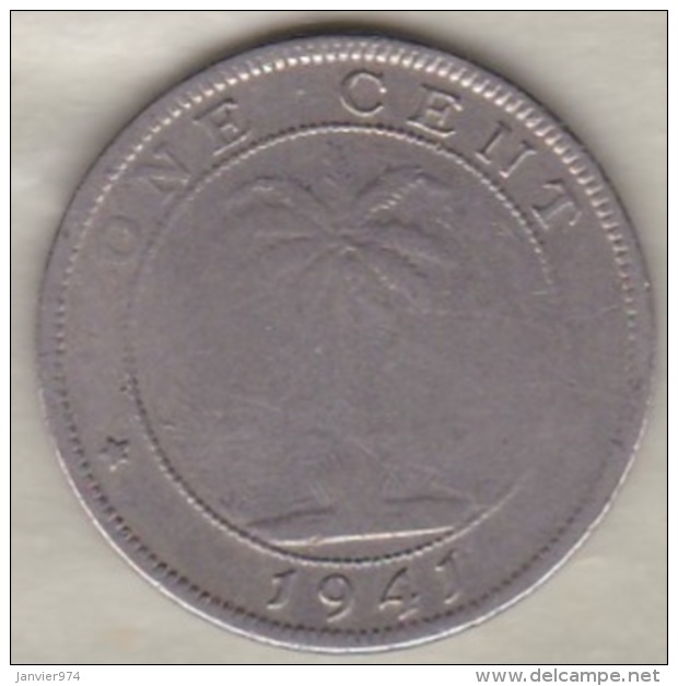 Liberia . 1 Cent 1941. Eléphant. Copper-Nickel. KM# 11a - Liberia