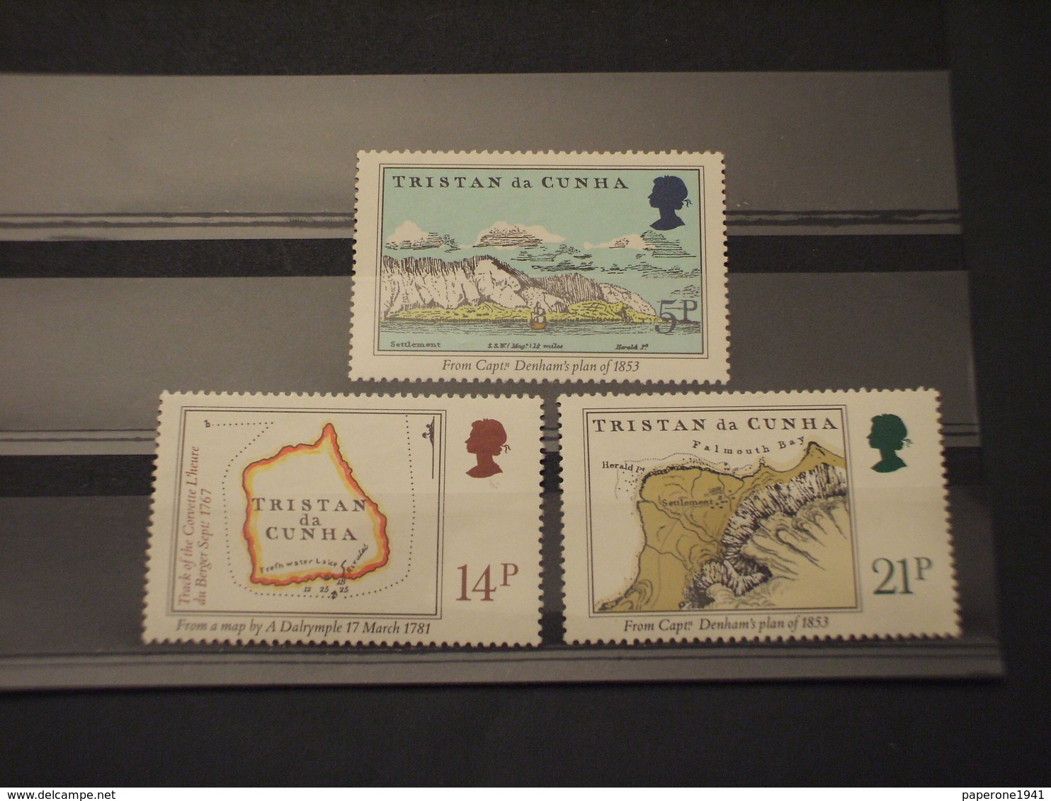 TRISTAN DA CUNHA - 1981 MAPPA  3  VALORI - NUOVI(++) - Tristan Da Cunha