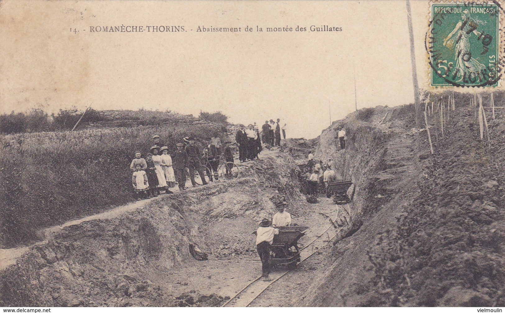 ROMANECHE THORINS 71 ABAISSEMENT DE LA MONTEE DES GUILLATES BELLE CARTE RARE !!! - Autres & Non Classés