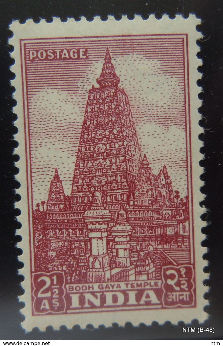 INDIA Year 1949, ARCHEOLOGICAL SERIES 2½a. Bodh Gaya Temple,  MH, SG 333b - Unused Stamps