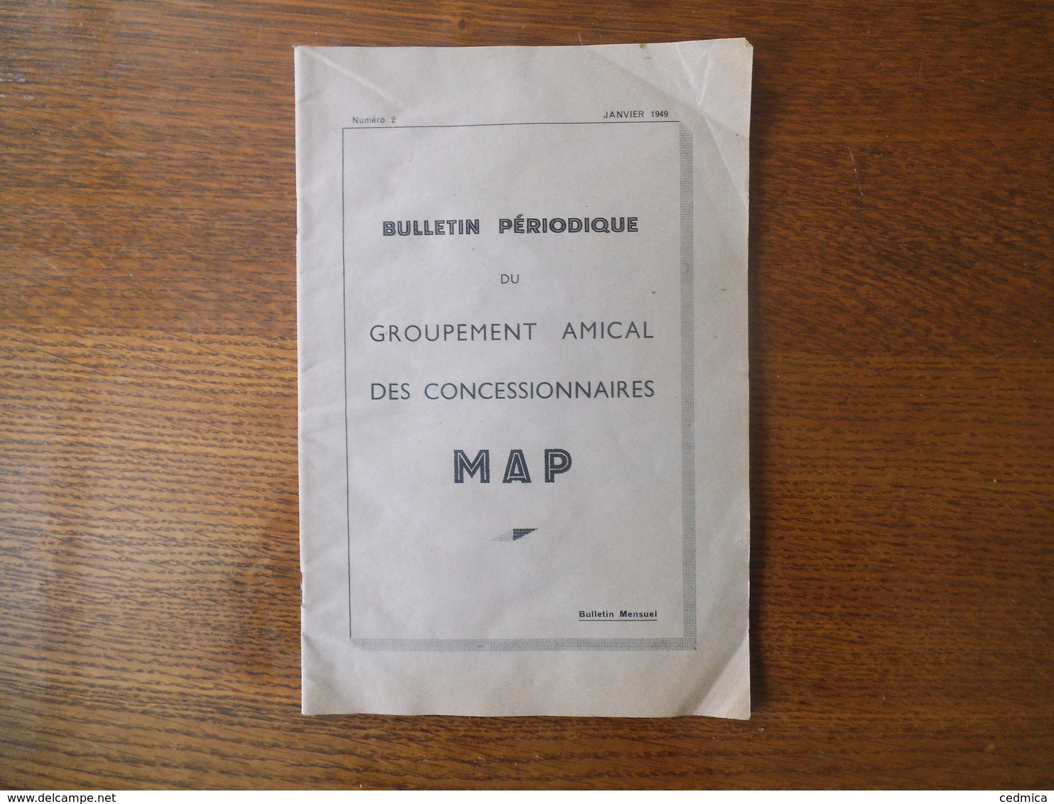 SAINT-DENIS GOUPEMENT AMICAL DES CONCESSIONNAIRES MAP BULLETIN PERIODIQUE NUMERO 2 JANVIER 1949 38 PAGES P.FAVRESSE PRES - 1900 – 1949