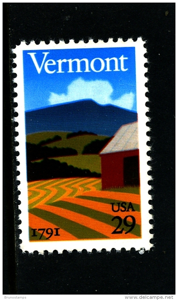 UNITED STATES/USA - 1991  VERMONT  MINT NH - Nuovi