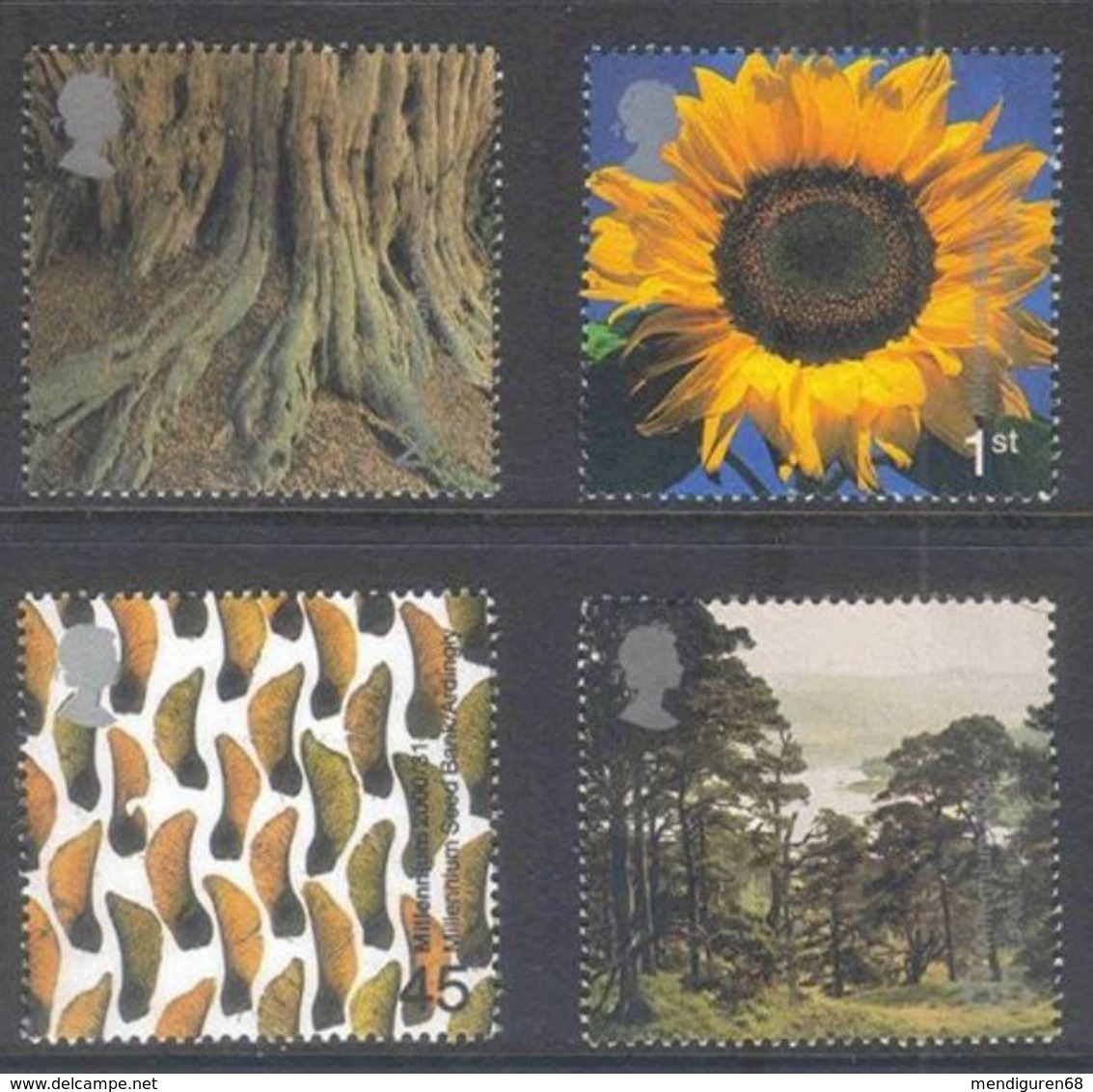 GROSBRITANNIEN GRANDE BRETAGNE GB 2000 TREE & LEAF SET OF 4VMNH  SG 2156-59 SC 1918-21 MI 1881-84 YT 2191-94 - Neufs