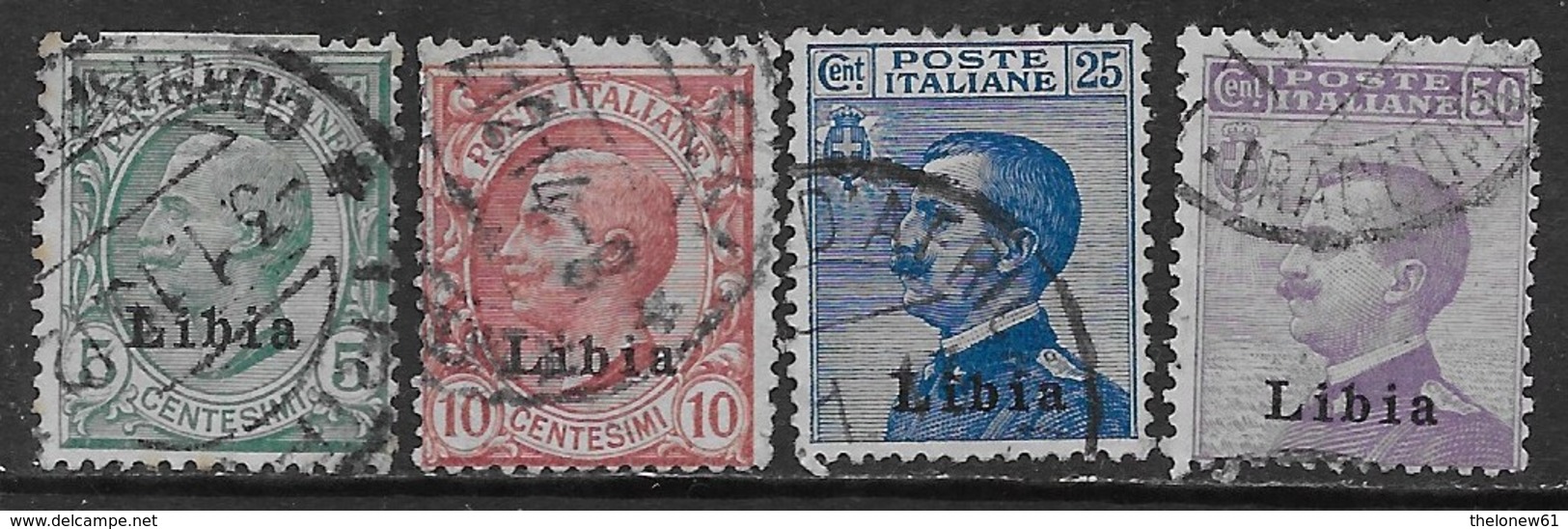 Italia Italy 1912 Colonie Libia Ordinaria 4val Sa N.3-4,7,9 US - Libye