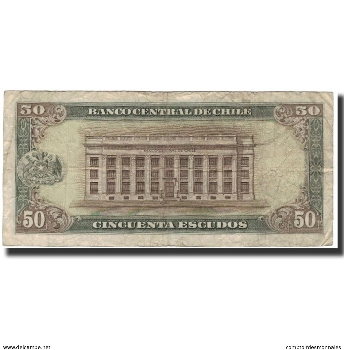 Billet, Chile, 50 Escudos, 1973, KM:140b, B+ - Chile