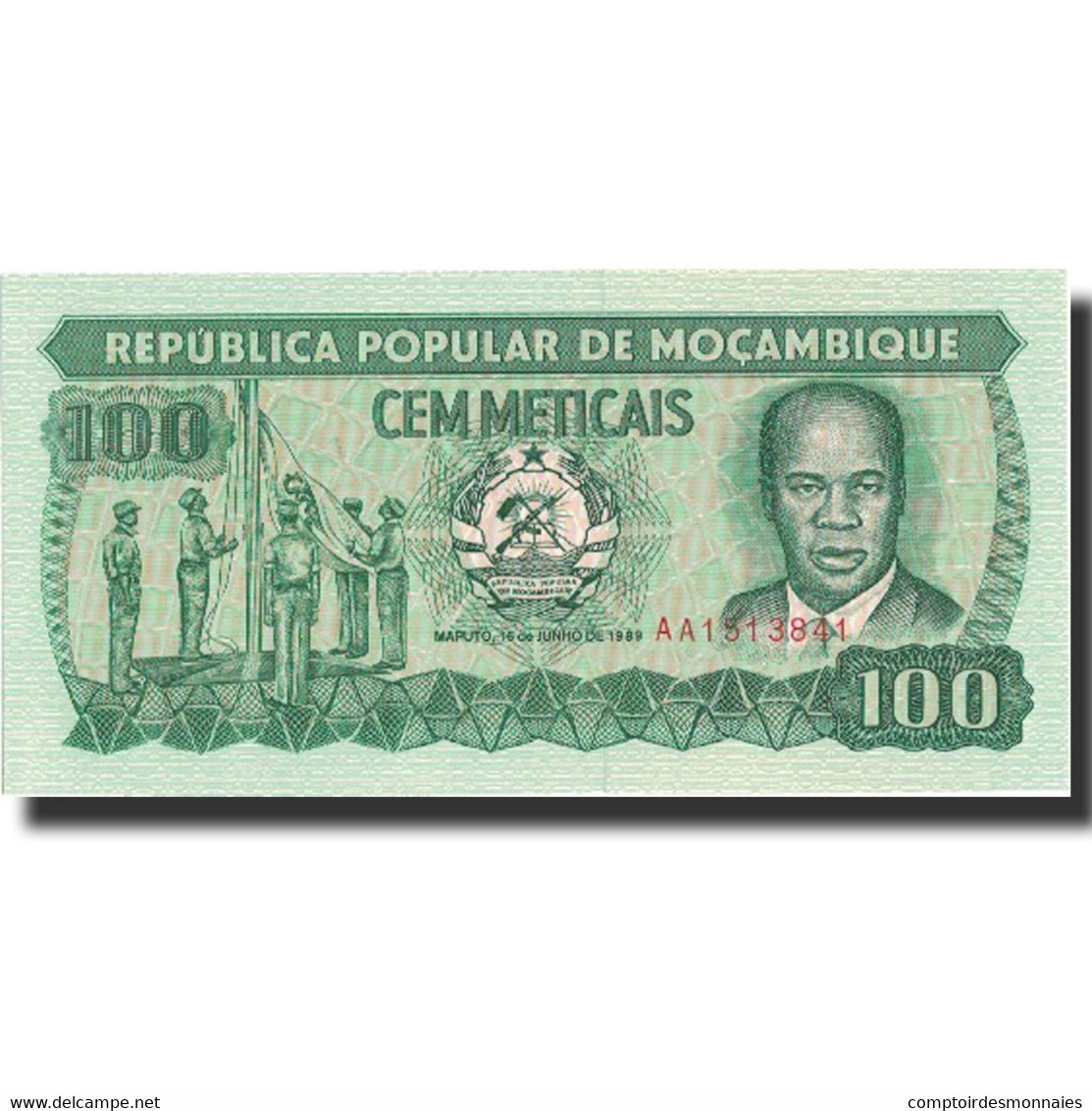 Billet, Mozambique, 100 Meticais, 1989, 1989-06-01, KM:130b, NEUF - Mozambique