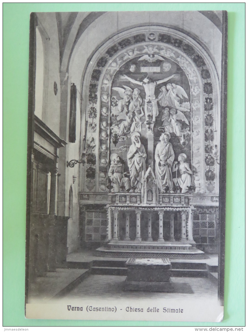 Italia Around 1920 Postcard ""Verna - Casentino - Stimate Chiesa Church"" - Other & Unclassified