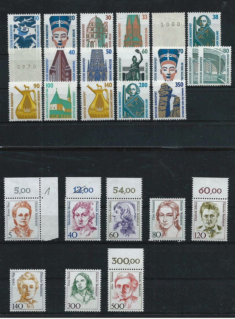 Germany , FRG , Nice Mint Lot With Modern Defins , Years 1987-1989 , Mint   (as Per Scan ) - Neufs