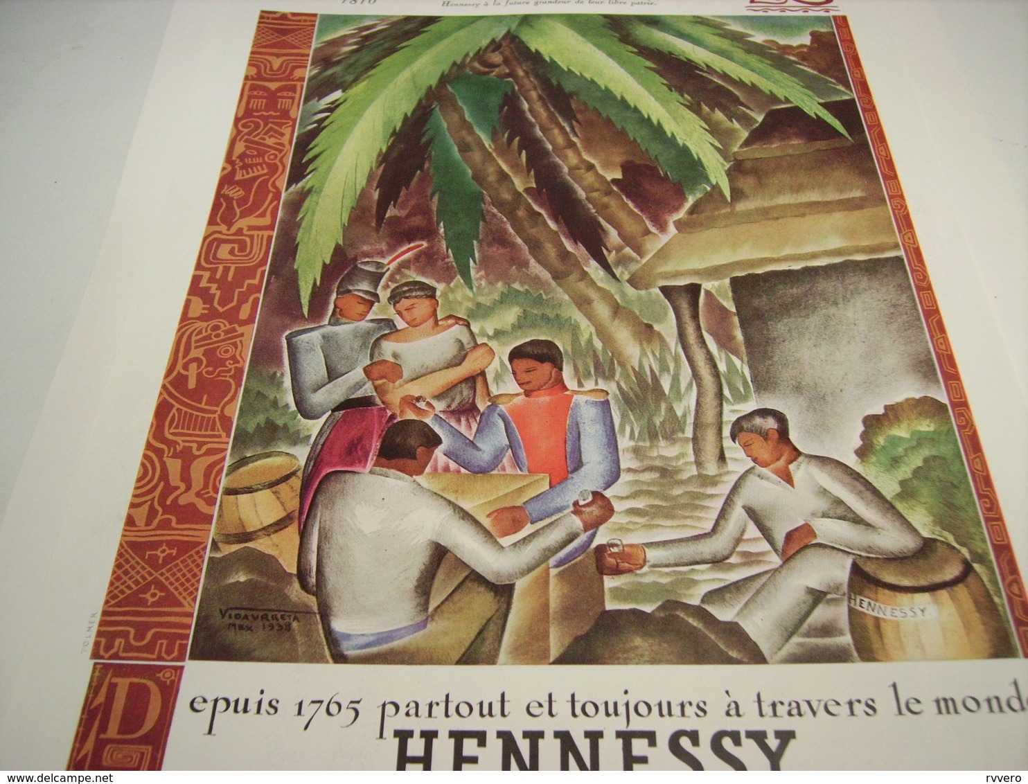 ANCIENNE PUBLICITE COGNAC AU MEXIQUE   HENNESSY 1941 - Alcohols