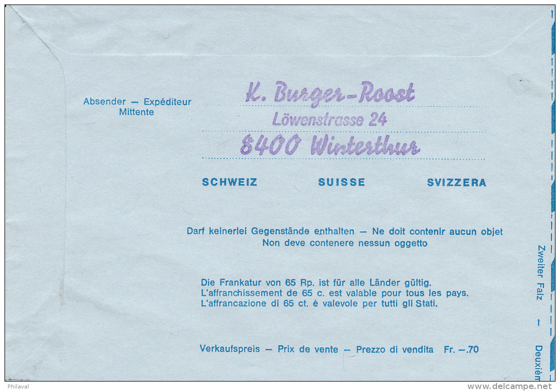 Aérogramme LUPO 75 Recommandé, Oblitéré Ville De Lucerne, Fisa-Kongress 25-27.4.1975 - Other & Unclassified