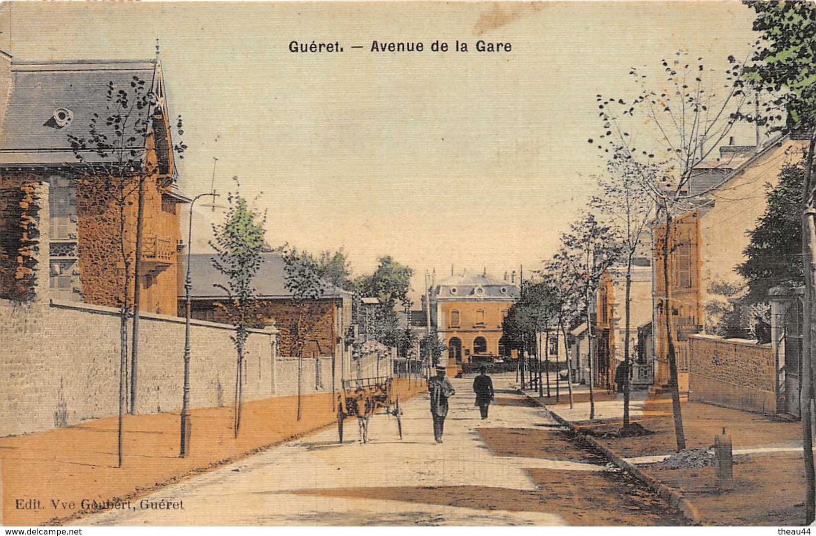 ¤¤   -  GUERET   -  Avenue De La Gare  -  Carte Toilée  -  ¤¤ - Guéret