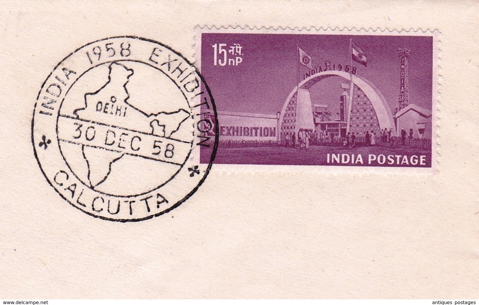 India Exhibition Indian Posts & Telegraphs 1958 Calcutta First Day Cover - FDC