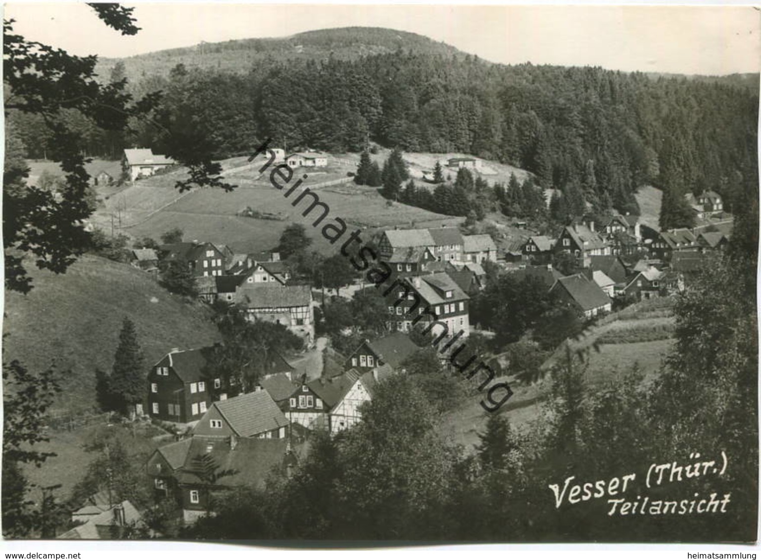 Vesser - Teilansicht - Foto-AK Grossformat 60er Jahre - Verlag Foto-Kupfer Schmiedefeld - Suhl