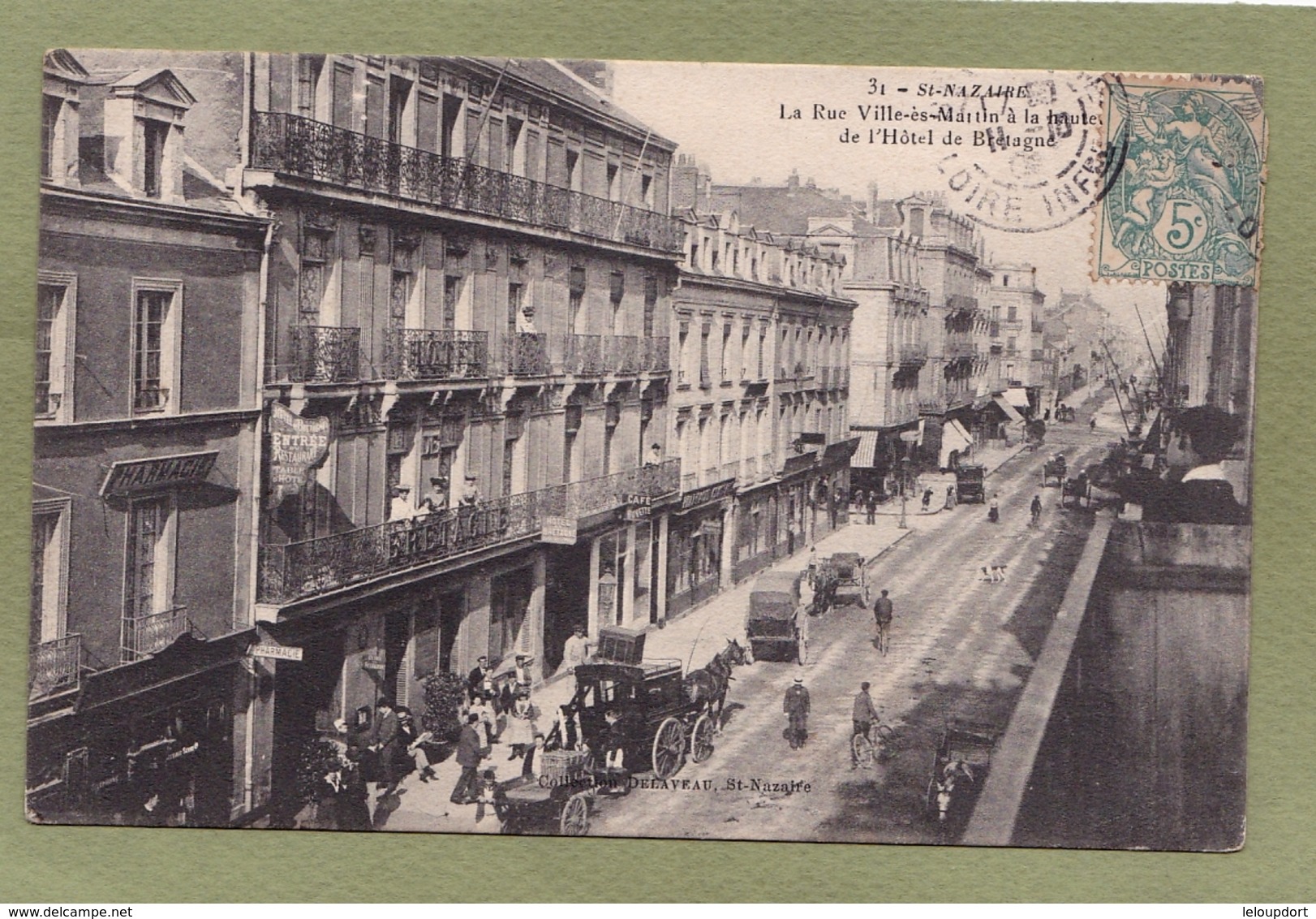 ST NAZAIRE  RUE VILLE MATIN  HOTEL DE BRETAGNE - Saint Nazaire