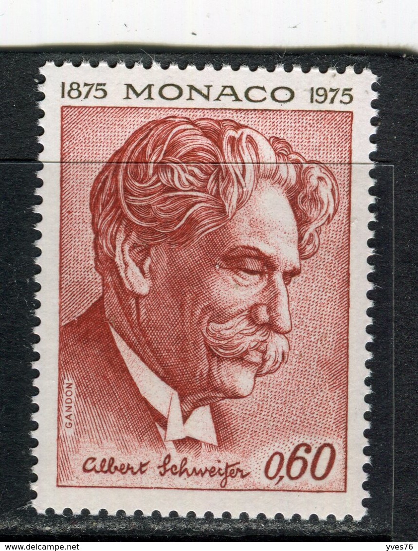 MONACO - Y&T N° 1011** - Albert Schweitzer - Ungebraucht