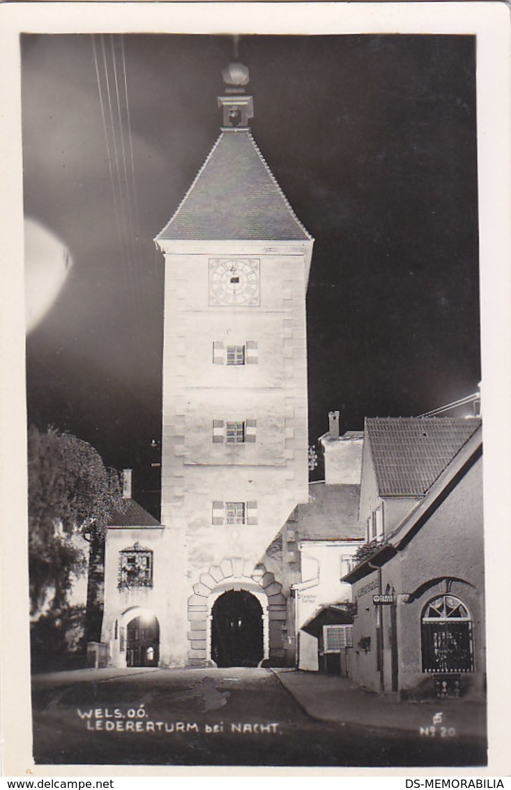 Wels - Ledererturm Bei Nacht - Wels