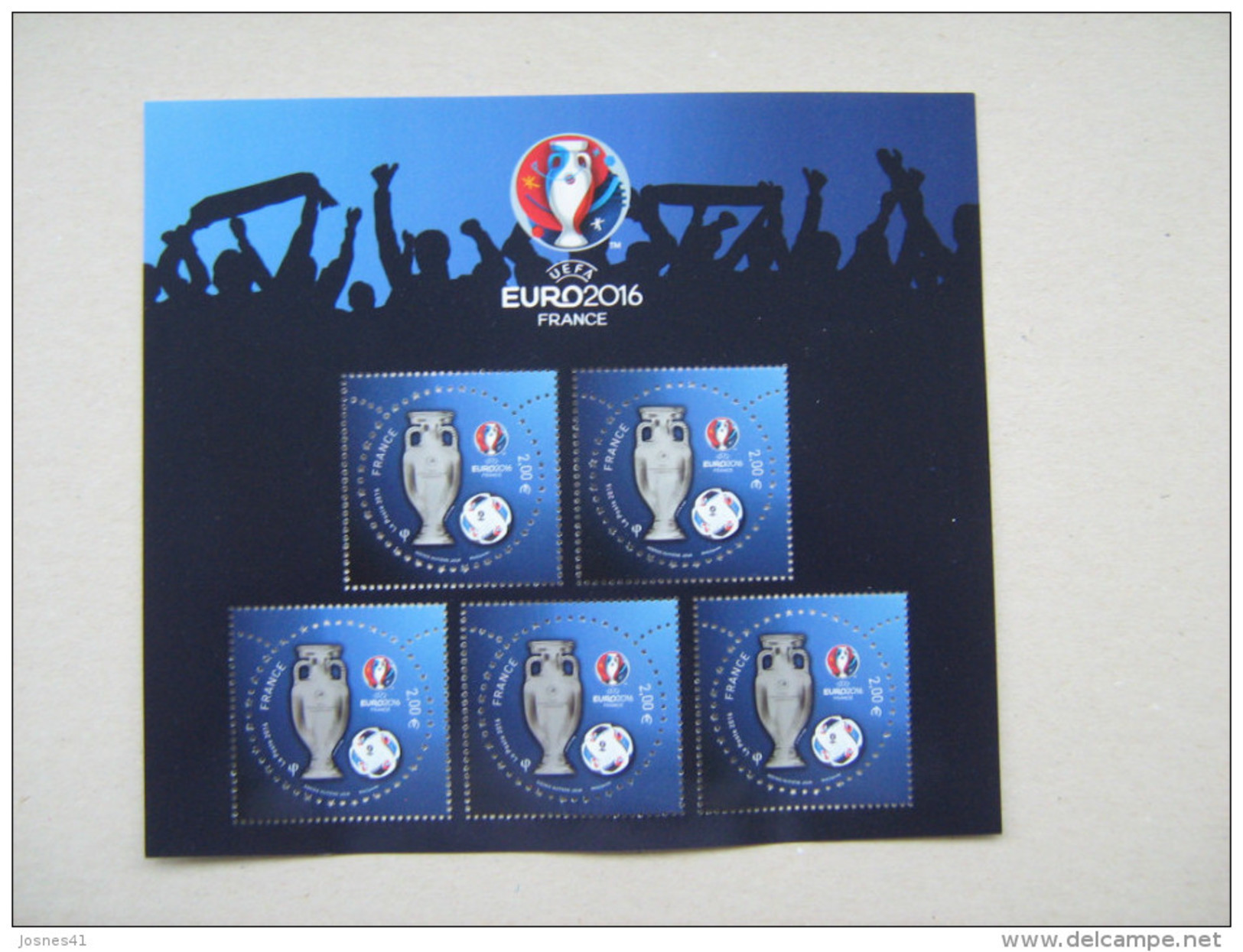 FRANCE  2016   F5050A     BLOC UEFA   EURO  2016    3D    PHILEX  2016 - Ongebruikt