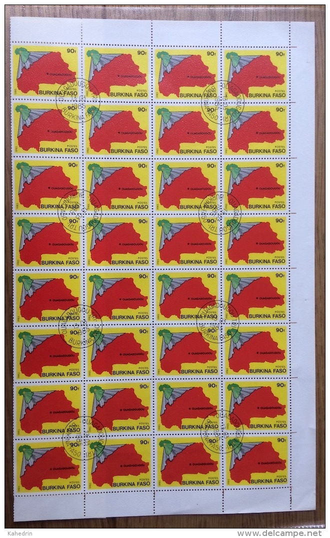 Burkina Faso 1985, Map Landkaart Karte Carte Mapa, Compleet Sheet (o) - Geographie