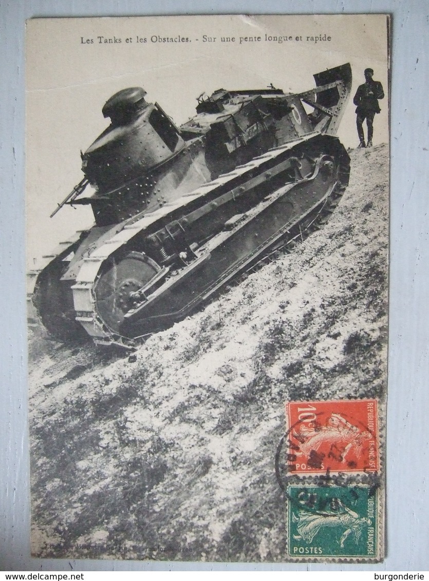 LES TANKS ET LES OBSTACLES / JOLIE CARTE 1928 - Matériel